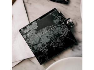 Laredo - Texas Map Hip Flask in Matte Black Laredo - Texas Map Hip Flask in Matte Black