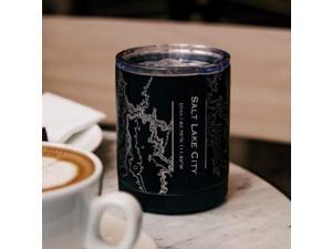 Salt Lake City - Utah Map Insulated Cup in Matte Black Salt Lake City - Utah Map Insulated Cup in Matte Black