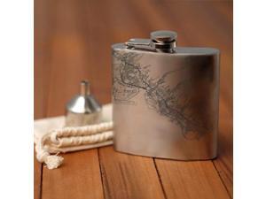 Honolulu - Hawaii Map Hip Flask Honolulu - Hawaii Map Hip Flask
