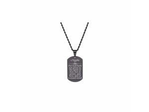 Solid Stainless Steel Scripture Tag Necklace - 2 Timothy 1:7 Solid Stainless Steel Scripture Tag Necklace - 2 Timothy 1:7
