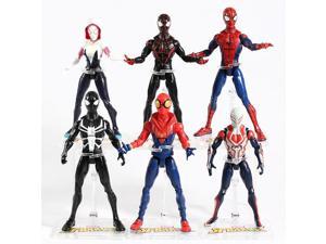 ZD Toys Spider Man Miles Morales Gwen Stacy Peter Parker Black Spiderman 2099 PVC Action Figure Collectible Model Toy
