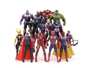 Avengers Infinity War Thanos Iron Man Captain America Thor Hulkbuster Spiderman PVC Action Figures Toys 14pcs/set