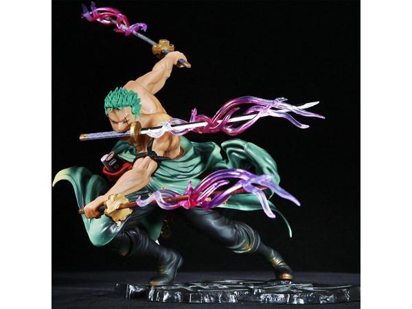 One Piece 10cm Anime Figure GK Roronoa Zoro Three-blade Sa-maximum Manga  Anime Statue Action Figure Collection Model Kid Toy(10cm (10cm) Camel (XP-040)  ) 