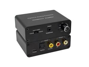 Digital to Analog Audio Converter SPDIF Optical/Coaxial digital PCM audio to analog stereo L/R RCA and 3.5mm headphone Digital to Analog Audio Converter SPDIF Optical/Coaxial digital PCM audio to analog stereo L/R RCA and 3.5mm headphone