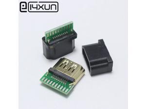 /lot Gold Plated HDMI A Type Female Socket with PCB Board Solder Type with plastic shell /lot Gold Plated HDMI A Type Female Socket with PCB Board Solder Type with plastic shell