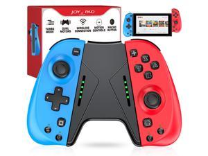 Wireless Controller for Nintendo Switch, Wireless Joy-con Controller Gamepad Joypad Joystick for Nintendo Switch Console- Grip Stand Red(L) & Blue(R)