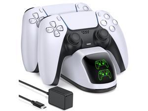 PS5 Charging Station, PS5 Controller Charger Station for Dualsense Controller, Upgrade PS5 Controller Charger with 5V/3A Fast Charging AC Adapter, PS5 Charger Stand for Dual Controller PS5 Charging Station, PS5 Controller Charger Station for Dualsense Controller, Upgrade PS5 Controller Charger with 5V/3A Fast Charging AC Adapter, PS5 Charger Stand for Dual Controller