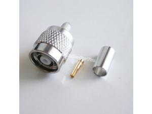 1X RP-TNC Crimp Plug male Female Pin connector for LMR195 RG58 RG142 RG400 cable 1X RP-TNC Crimp Plug male Female Pin connector for LMR195 RG58 RG142 RG400 cable