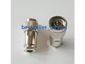 1x Male Plug Clamp RG5 RG6 5D-FB LMR300 Cable RF Straight Connector 1x Male Plug Clamp RG5 RG6 5D-FB LMR300 Cable RF Straight Connector