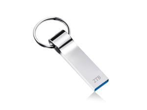 Gosgoly 2TB USB Flash Drive Waterproof USB Drive 2000GB Metal Thumb Drive High Speed Memory Stick with Keychain Pen Drive Silver for Computer PC Data Storage Back UP