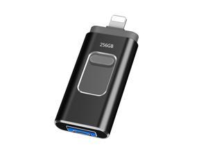 Gosgoly 256GB Flash Drive for iPhone and iPad Memory Stick 3 in 1 OTG External Storage Thumb Drive Compatible for iOS iPhone Android and PC