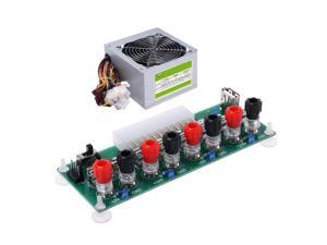 ATX Benchtop Computer Power Supply Electric Circuit 24Pins Breakout Board Module DC Plug Connector USB 5V Port ATX Benchtop Computer Power Supply Electric Circuit 24Pins Breakout Board Module DC Plug Connector USB 5V Port