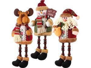 2021 New 3 Pieces Christmas Sitting Santa Claus Snowman Reindeer Christmas Ornament Long Legs Table Fireplace Decor Home Decoration Christmas Figurines Plush 2021 New 3 Pieces Christmas Sitting Santa Claus Snowman Reindeer Christmas Ornament Long Legs Table Fireplace Decor Home Decoration Christmas Figurines Plush