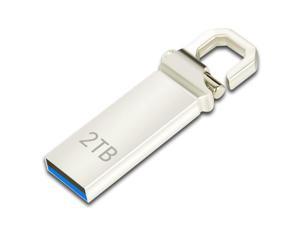 USB Flash Drive High-Speed Thumb Drive Waterproof Memory Stick Metal (2000GB) USB (3.0) Drive Data Storage with Keychain Design Pen Drive Jump Drive for Data Backup and Transfer for PC/Laptop(2TB)