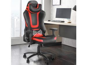 Eclife Ergonomic Video Game Chair PU Leather Computer Recliner Office Chair with Massage Lumbar Support and Removable Headrest Gaming Chair