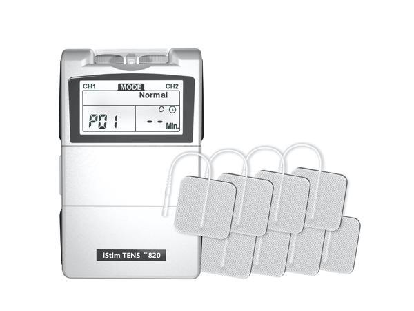 Battery Operated TENS Unit Handheld Electronic Pulse Massager with 8 Pads  Pain Therapy, 1 unit - Baker's