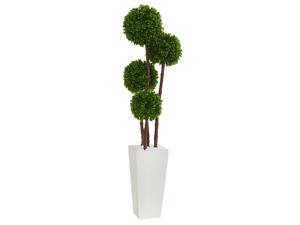 Nearly Natural 5872 4' Boxwood Topiary Artificial Tree in Planter UV Resistant (Indoor/Outdoor)