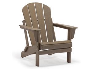 WestinTrends Outdoor Folding Poly Adirondack Chair for Backyard, Lawn, Patio, Deck, Garden, Weather Resistant Polyethylene Plastic Lounger, Weathered Wood WestinTrends Outdoor Folding Poly Adirondack Chair for Backyard, Lawn, Patio, Deck, Garden, Weather Resistant Polyethylene Plastic Lounger, Weathered Wood