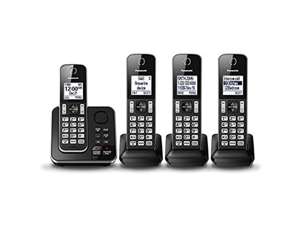 Panasonic DECT 6.0 Expandable Digital Cordless Answering System 4-Handset (KXTGD394C) Comes With 90 Day Warranty