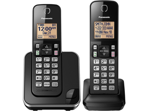 Panasonic Cordless Phone System with 2 Handsets (KX-TGD382) Comes With 90 Day Warranty