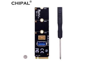 CHIPAL NGFF M.2 to USB 3.0 Transfer Card M2 M Key to USB3.0 Adapter Extender For PCI-E 1x to 16x PCI-E Riser Video Card Miner CHIPAL NGFF M.2 to USB 3.0 Transfer Card M2 M Key to USB3.0 Adapter Extender For PCI-E 1x to 16x PCI-E Riser Video Card Miner
