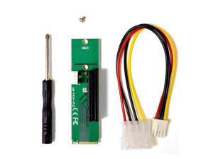 MintCell M.2 M (M2) Key NGFF to PCI-E (PCIE) 4x Adapter With 4 Pin MOLEX Power Cable v1.0