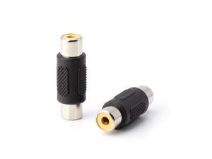 THE CIMPLE CO - RCA Adapter, Female to Female Coupler, Extender, Barrel | Audio Video RCA Connectors, for Audio, Video, S/PDIF, Subwoofer, Phono, Composite, Component, and More - 10 Pack