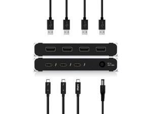 CalDigit Thunderbolt 4 Element Hub - Universal Multi-Port Hub, 4X Thunderbolt 4/USB4 Ports, 4X USB 3.2 Gen2 10Gb/s Ports, Single display up to 8K or Dual 4K 60Hz Displays, 60W Charging with 0.8m Cable