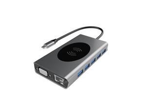 USB C Hub, 15 in 1 USB C Docking Station to HDMI, VGA, Ethernet, Wireless Charger, 100W PD, 3 USB 3.0, SD/TF Card Reader Compatible for MacBook Pro and More Type C Laptops Switch USB C Hub, 15 in 1 USB C Docking Station to HDMI, VGA, Ethernet, Wireless Charger, 100W PD, 3 USB 3.0, SD/TF Card Reader Compatible for MacBook Pro and More Type C Laptops Switch