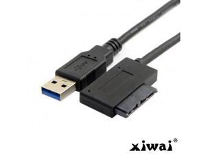 Xiwai USB 3.0 to 7+6 13pin Slimline Sata Adapter Cable for Laptop Cd DVD Rom Optical Drive