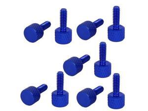 Computer Graphics Card Round Head Knurled Thumb Screws Royal Blue 6#-32 10pcs Computer Graphics Card Round Head Knurled Thumb Screws Royal Blue 6#-32 10pcs