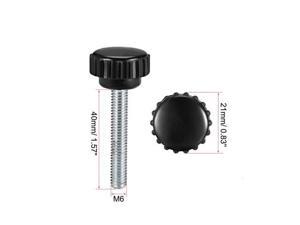 M6 x 40mm Male Thread Knurled Clamping Knobs Grip Thumb Screw on Type 5 Pcs M6 x 40mm Male Thread Knurled Clamping Knobs Grip Thumb Screw on Type 5 Pcs