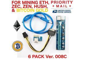 30 X PCI-E Adapter 1X to 16X Ver 008C Mining GPU Riser 6 pin ETH ZEC USA SHIP 30 X PCI-E Adapter 1X to 16X Ver 008C Mining GPU Riser 6 pin ETH ZEC USA SHIP
