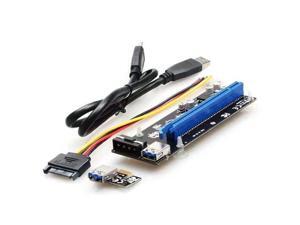 PCI-E PCIE PCI 1X To 16 X Express Graphics Riser Card Adapter 15 Pin To 4 Pin With USB 3.0 Cords 60cm Cable for BTC Mining PCI-E PCIE PCI 1X To 16 X Express Graphics Riser Card Adapter 15 Pin To 4 Pin With USB 3.0 Cords 60cm Cable for BTC Mining