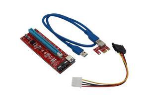 PCIE Riser Card USB 3.0 PCI Express Card 1x to 16x Data Cable SATA to 4Pin IDE Power Supply for BTC Miner Machine Mining PCIE Riser Card USB 3.0 PCI Express Card 1x to 16x Data Cable SATA to 4Pin IDE Power Supply for BTC Miner Machine Mining