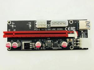VER009S PCI Express PCIE PCI-E Riser Card 009s Molex 6Pin to SATA Power Supply USB 3.0 Cable 1X 16X Extender Adapter LED Mining VER009S PCI Express PCIE PCI-E Riser Card 009s Molex 6Pin to SATA Power Supply USB 3.0 Cable 1X 16X Extender Adapter LED Mining