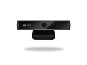 wo-we Windows Hello Face Recognition Webcam for Fast Login and Anti-Hacking with Windows 10, Business IR Webcam with Dual Microphones for Video Conferencing, Streaming, Recording - 720p HD Black