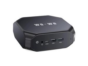 wo-we Mini PC with AMD Excavator A9-9400 up to 3.2GHz, Radeon R5 Series Supports 4K@30Hz HD Dual Display, 8G DDR4 128G M.2 NVME SSD,2* HDMI 2.0,Dual Band WiFi, Gigabit Ethernet, USB 3.1