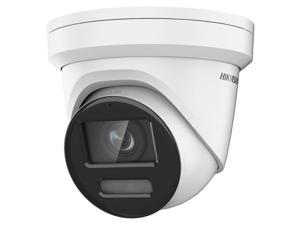 Hikvision DS-2CD2387G2-LU 2.8MM white 8MP 4K ColorVu H.265+ Outdoor Turret IP Security Camera with 2.8mm Fixed Lens