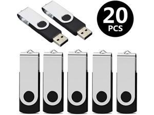 20pcs 8GB Flash Drives Bulk 8GB USB Flash Drive 20 Pack 8GB USB Sticks USB 2.0 Thumb Drive - Black