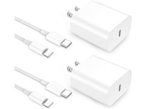 iPhone Fast Charger, 2-Pack 20W USB C Wall Charger with 2-Pack 20W 3FT USB C to Lightning Cable MFi Certified Fast USB-C PD Charger for iPhone 13/13 Mini/13Pro/13 Pro Max/12/12 Mini/12Pro/12 Pro Max
