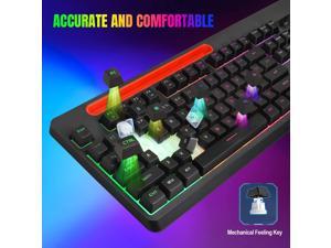 Wireless game keyboard and mouse combination Snpurdiri True RGB rechargeable fullsize antighosting keyboard with tabletmobile phone holder RGB mouse long battery life suitable for games and