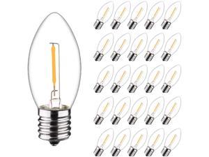 Warm White E12 LED Bulb Dimmable 7W C7 Bulb Equivalent to E12 Halogen Bulb 60W 