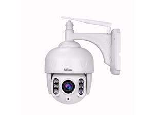 Srihome 3MP HD PTZ WiFi Camera Outdoor,Wireless,Color Night Vision,Pan Tilt 5X Optical Zoom WiFi Camera,2-Way Audio,IP66 Waterproof,Support Max 128GB SD Card