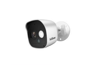 SriHome 3MP AI Camera WiFi Camera Outdoor, Night Vision,Humanoid Detection,2-Way Audio,IP66 Waterproof,Support Max 128GB SD Card
