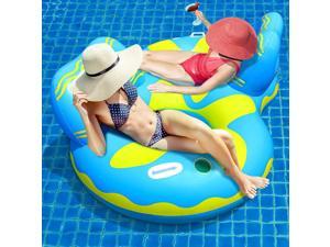 XiaZ Inflatable Pool Lounger Float - Pool Float w Mesh Stable Relaxing Water Hammock Floatie for Swimming Pool Tanning Lounge Floating Pool Party Toy for Adults Kids
