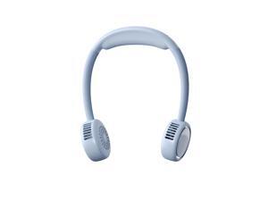 Bluefeel Essi Portable Neckband Fan - Headphone Design 360 Degree Free Rotation Hands Free Bladeless Fan, 2600 mAh Battery Operated Wearable Personal Fan with 3 Level Air Flow White