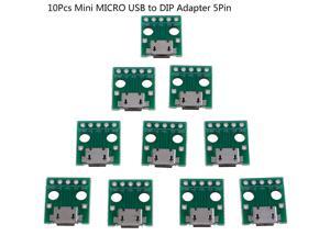 10Pcs Mini MICRO USB To DIP Adapter 5pin Female Connector B Type PCB Converter Breadboard Switch Board SMT Mother Seat 10Pcs Mini MICRO USB To DIP Adapter 5pin Female Connector B Type PCB Converter Breadboard Switch Board SMT Mother Seat