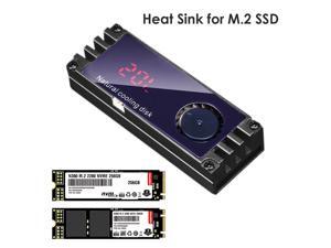 M.2 SSD Heatsink Cooler with Turbo Cooling Fan Digital Temperature Display for 2280/2210 NVMe M2 Solid State Drive PC Accessory M.2 SSD Heatsink Cooler with Turbo Cooling Fan Digital Temperature Display for 2280/2210 NVMe M2 Solid State Drive PC Accessory