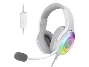 Redragon H350 Pandora RGB Wired Gaming Headset, Dynamic RGB Backlight - Stereo Surround-Sound - 50MM Drivers - Detachable Microphone, Over-Ear Headphones Works for PC/PS4/XBOX One/NS